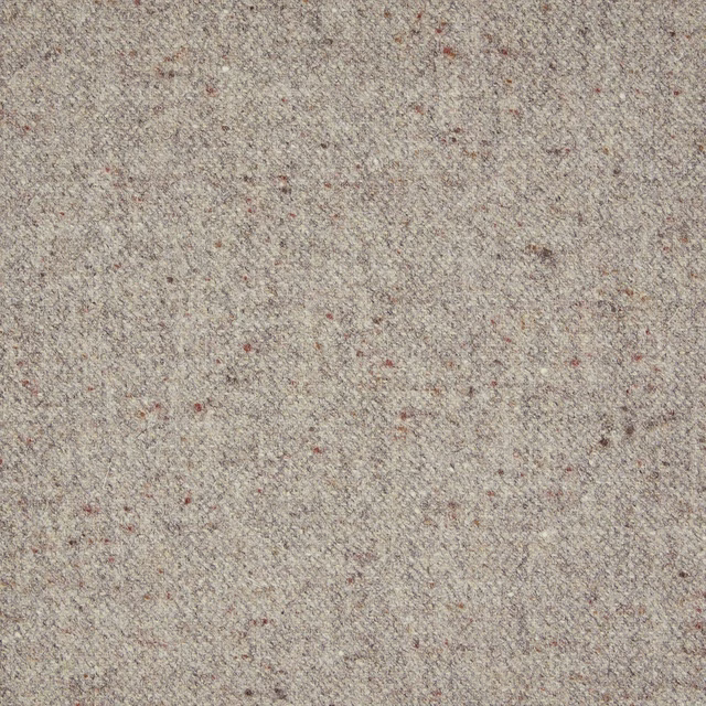 Warm grey-beige woven fabric with subtle rust flecks and a nubby textured surface