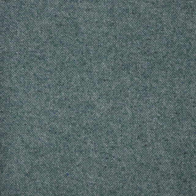 Muted petrol blue-green Donegal fabric with a fine, softly mottled woven texture