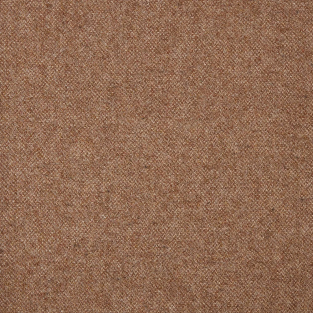 Warm sandstone-brown fabric with a fine, softly varied herringbone weave