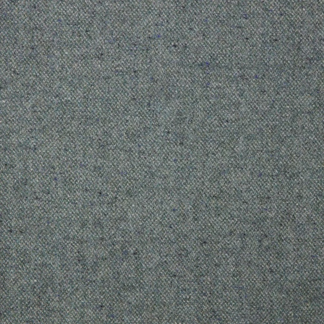 Close-up of muted sea blue-grey fabric with a fine heathered woven texture