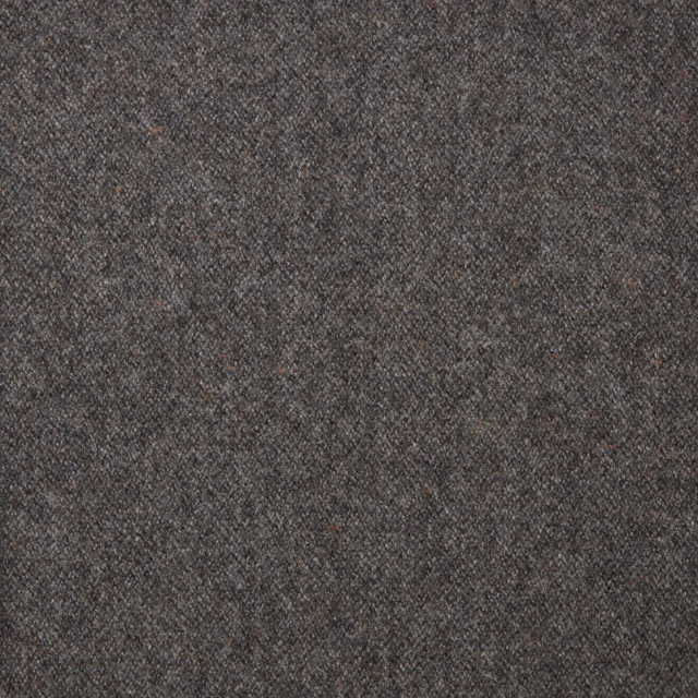 Dark taupe-grey Donegal fabric with a finely mottled woven texture