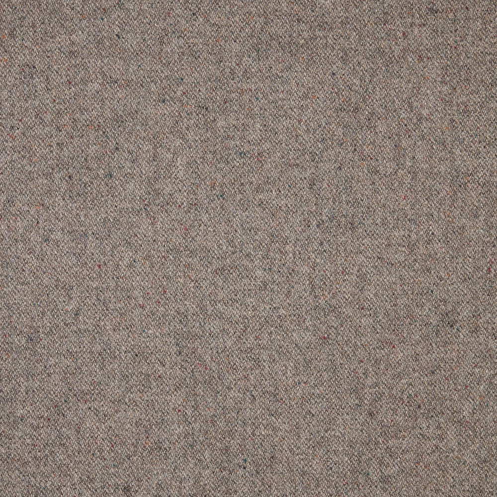 Close woven slate-taupe textile with fine grey, brown and rust flecks