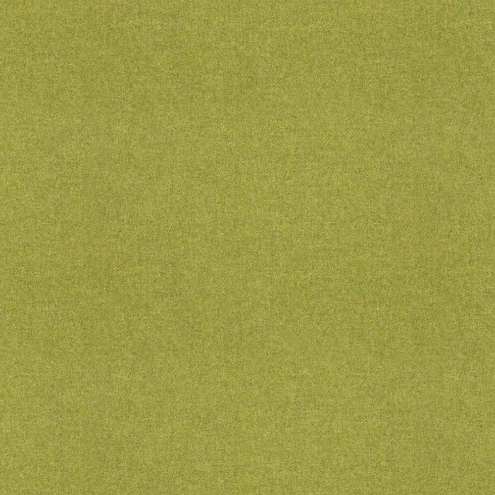 Close-up of muted lime-olive plain weave with a softly mottled surface