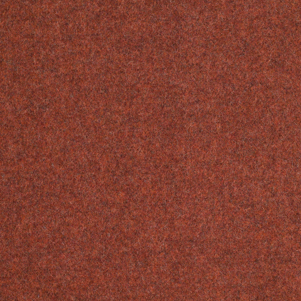 Dense mottled raspberry-red textile with warm brown flecks and soft napped texture