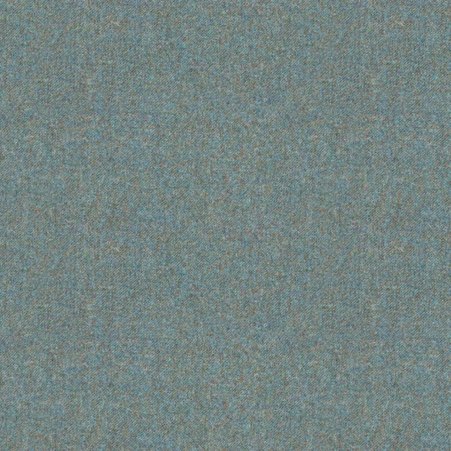 Close-up of muted slate-blue weave with teal, grey and taupe flecks