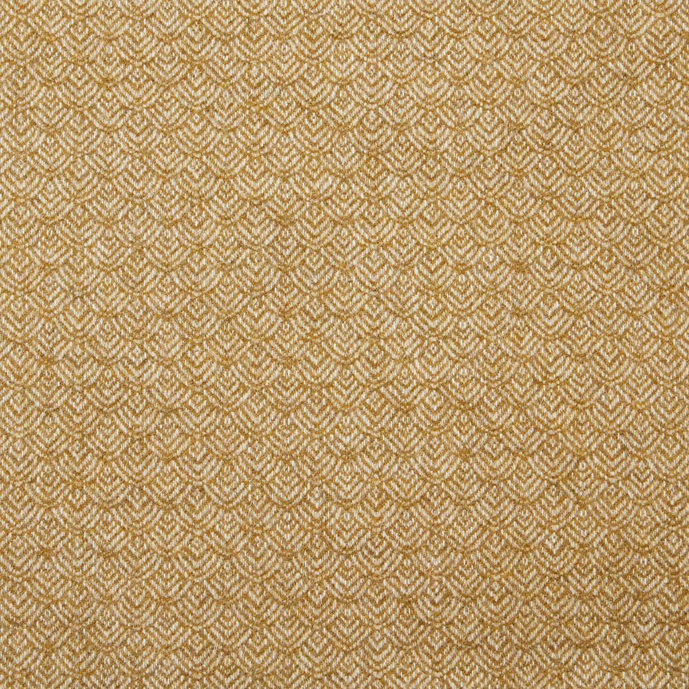 Warm antique-gold woven swatch with small cream chevrons and tactile texture