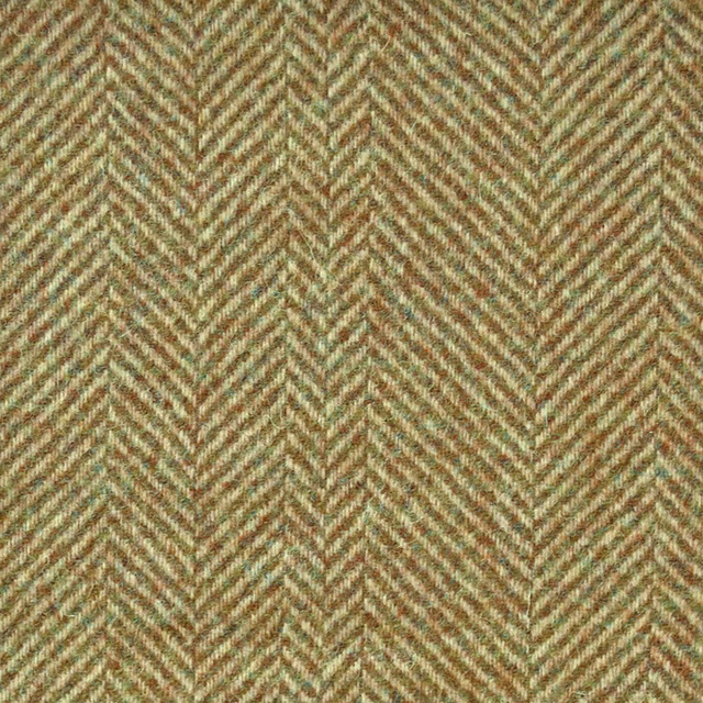 Muted olive herringbone weave with tan, cream and brown flecks