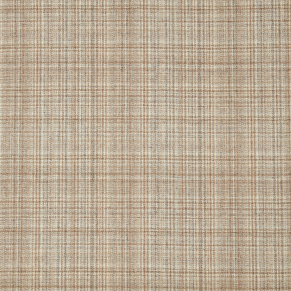 Warm clay taupe fabric with fine beige-brown crosshatched woven texture