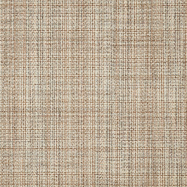 Warm clay taupe fabric with fine beige-brown crosshatched woven texture