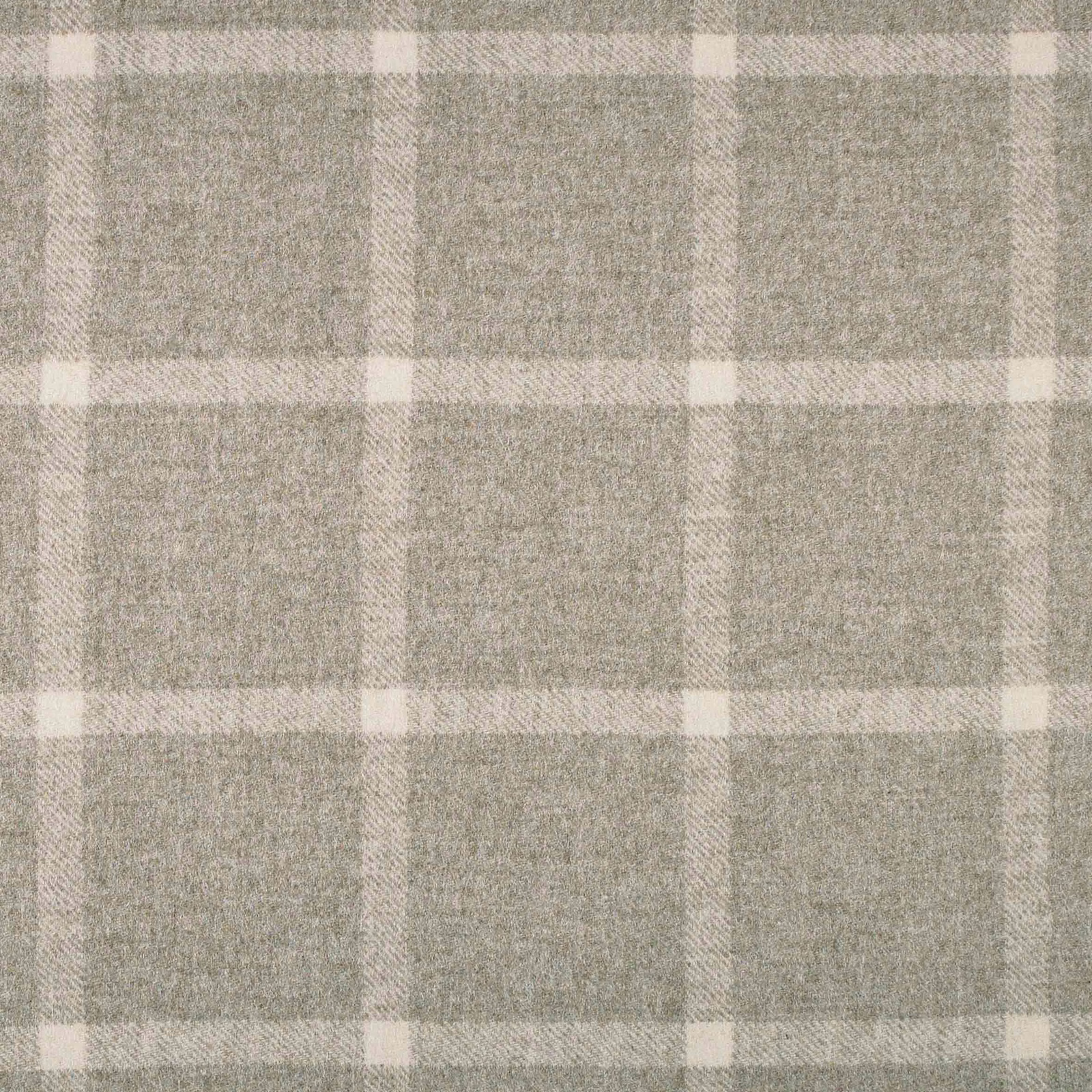 Warm taupe and ivory medium-scale check with a softly mottled woven texture