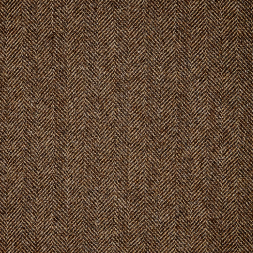 Dark chocolate-brown woven swatch with tightly repeated fine herringbone chevrons