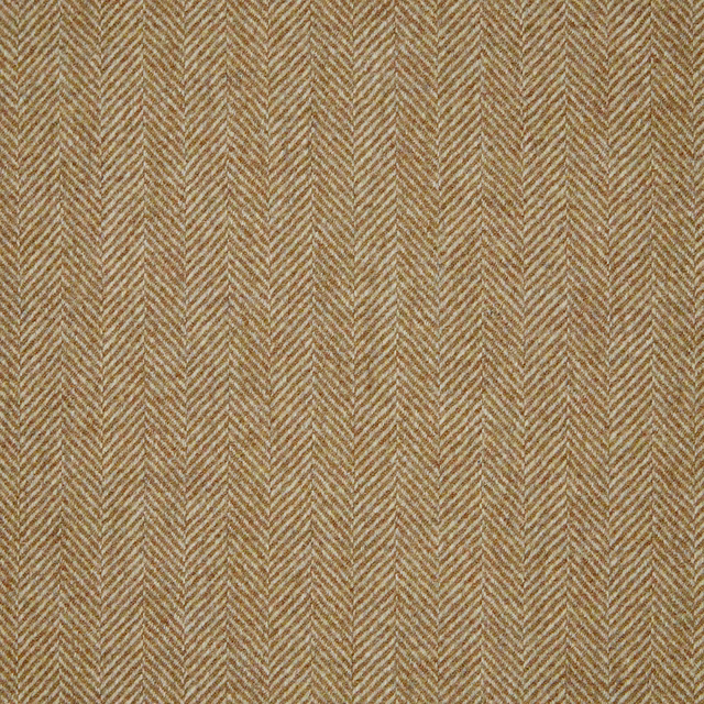 Warm hay-beige fabric with a fine vertical herringbone weave and subtle tonal flecks