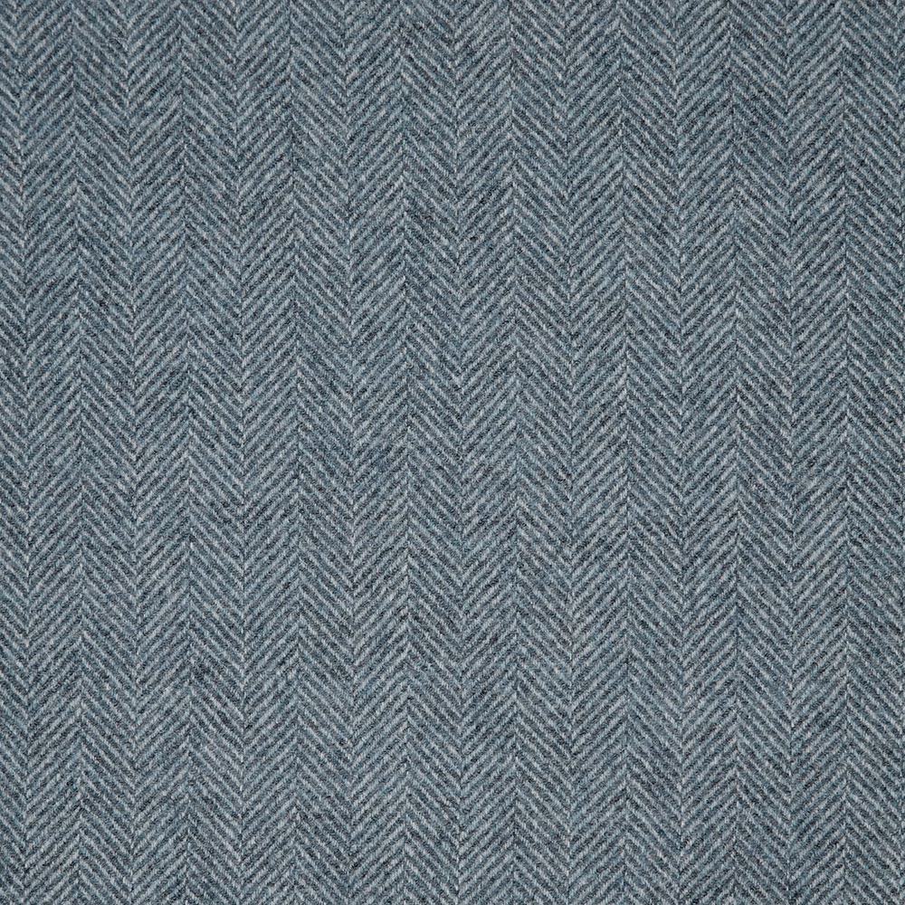 Light denim blue-grey herringbone weave with fine, closely spaced chevrons