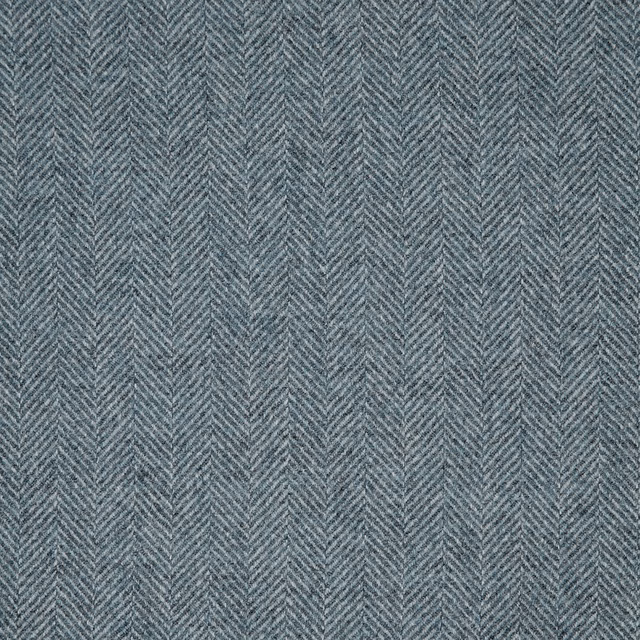 Light denim blue-grey herringbone weave with fine, closely spaced chevrons