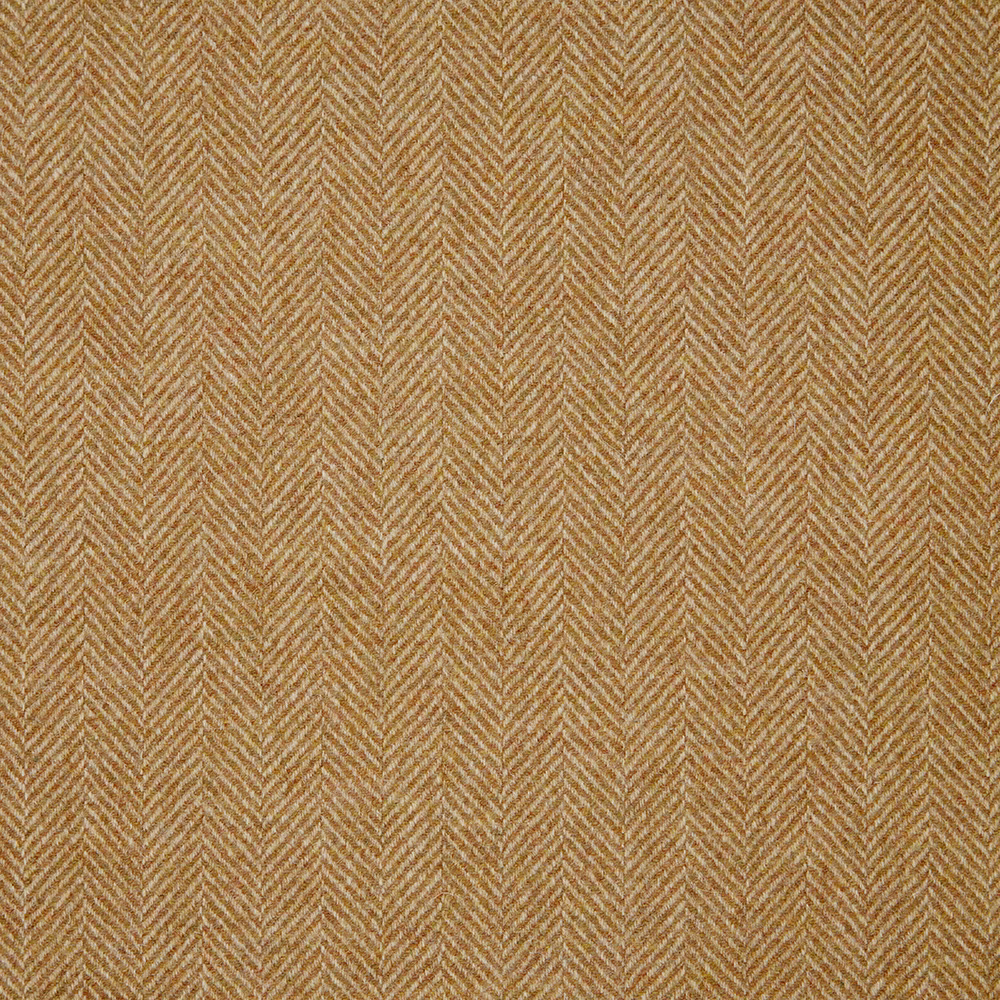 Warm mustard herringbone weave with fine tan chevrons and textured surface