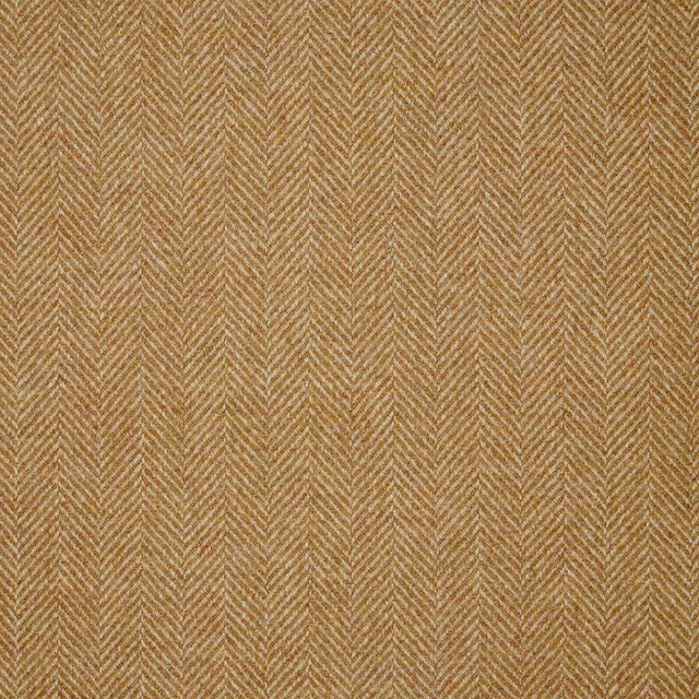 Warm mustard herringbone weave with fine tan chevrons and textured surface