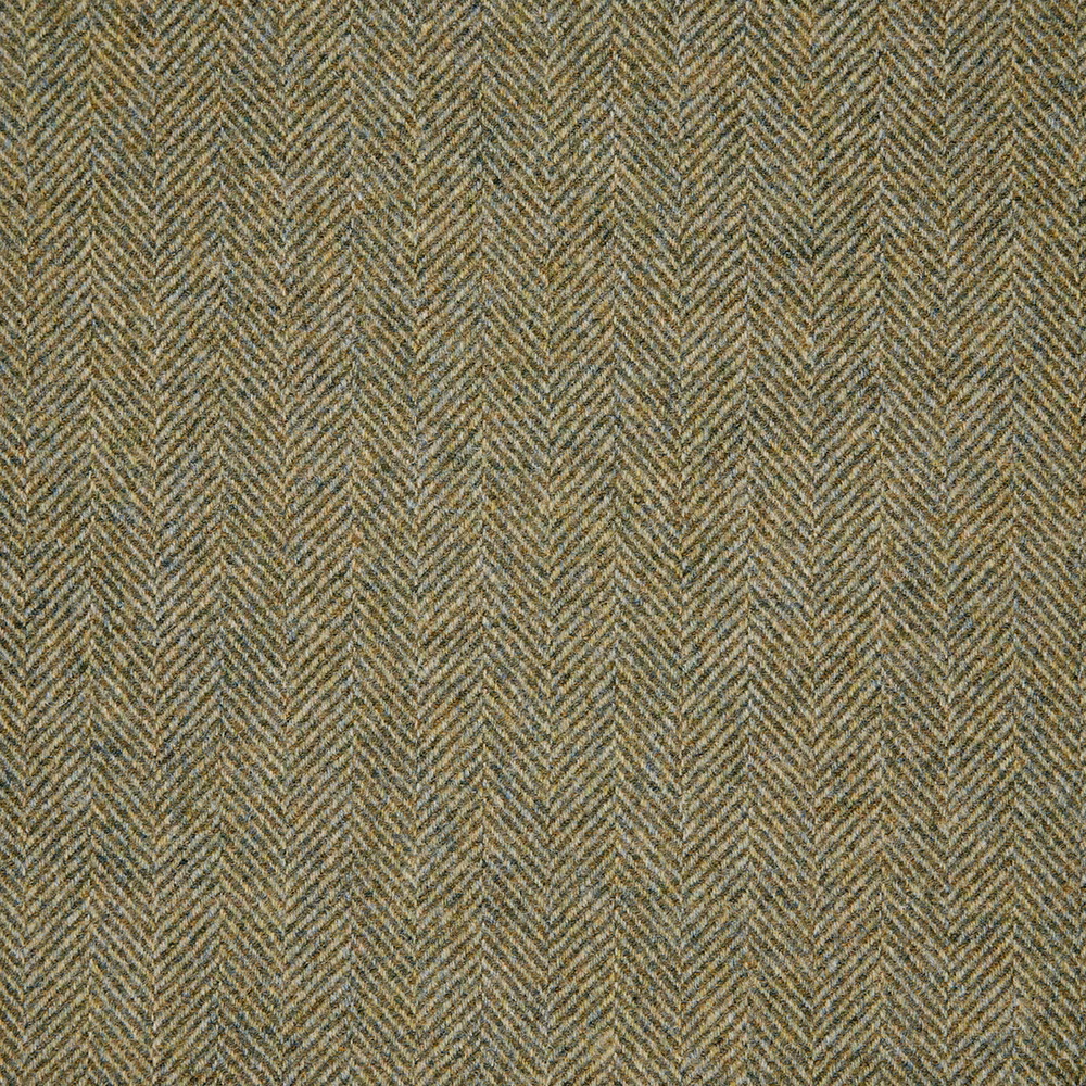 Muted olive woven fabric showing a fine, tightly repeated herringbone texture