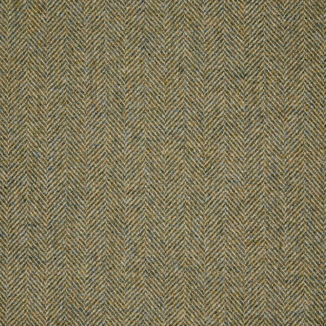 Muted olive woven fabric showing a fine, tightly repeated herringbone texture