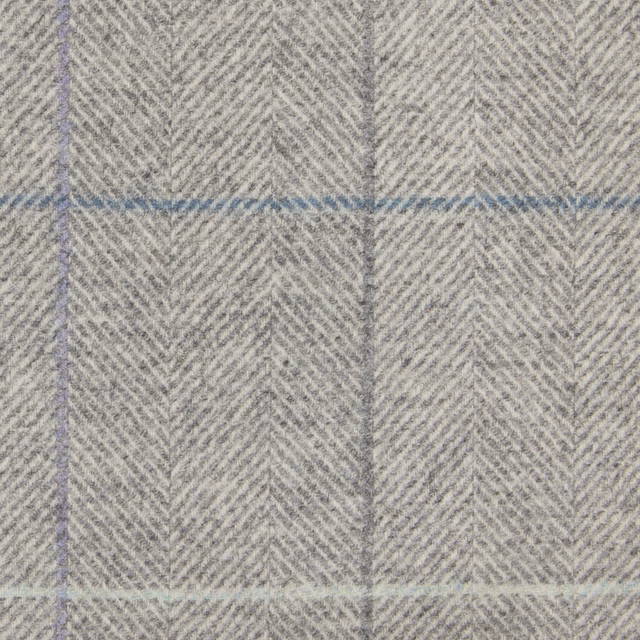 Cool marble-grey herringbone weave with blue-grey windowpane lines