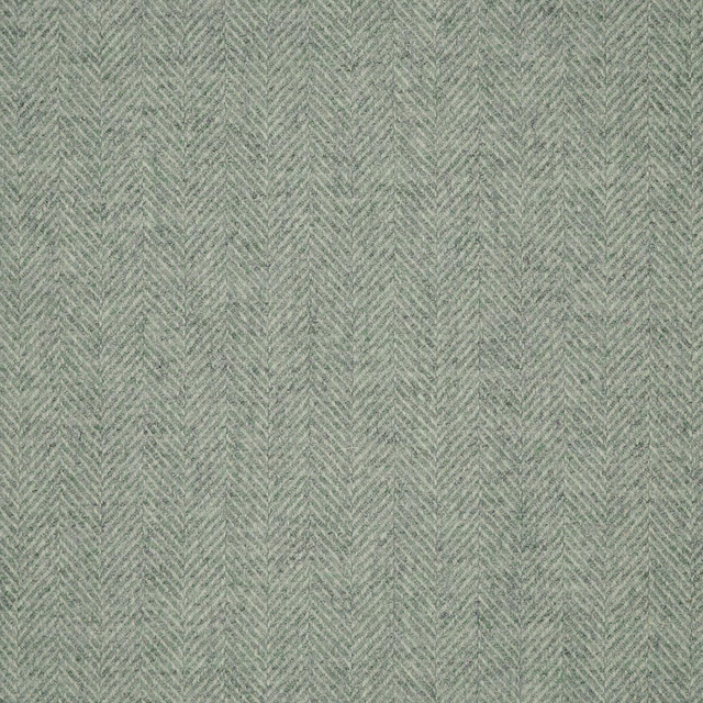 Fine blue-grey herringbone fabric with subtle sage-grey woven texture