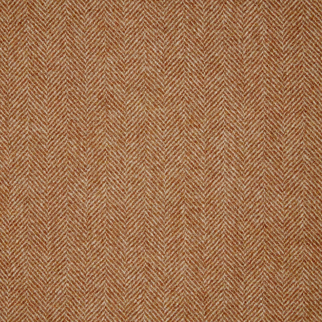 Warm terracotta herringbone weave with cream flecks and fine raised texture