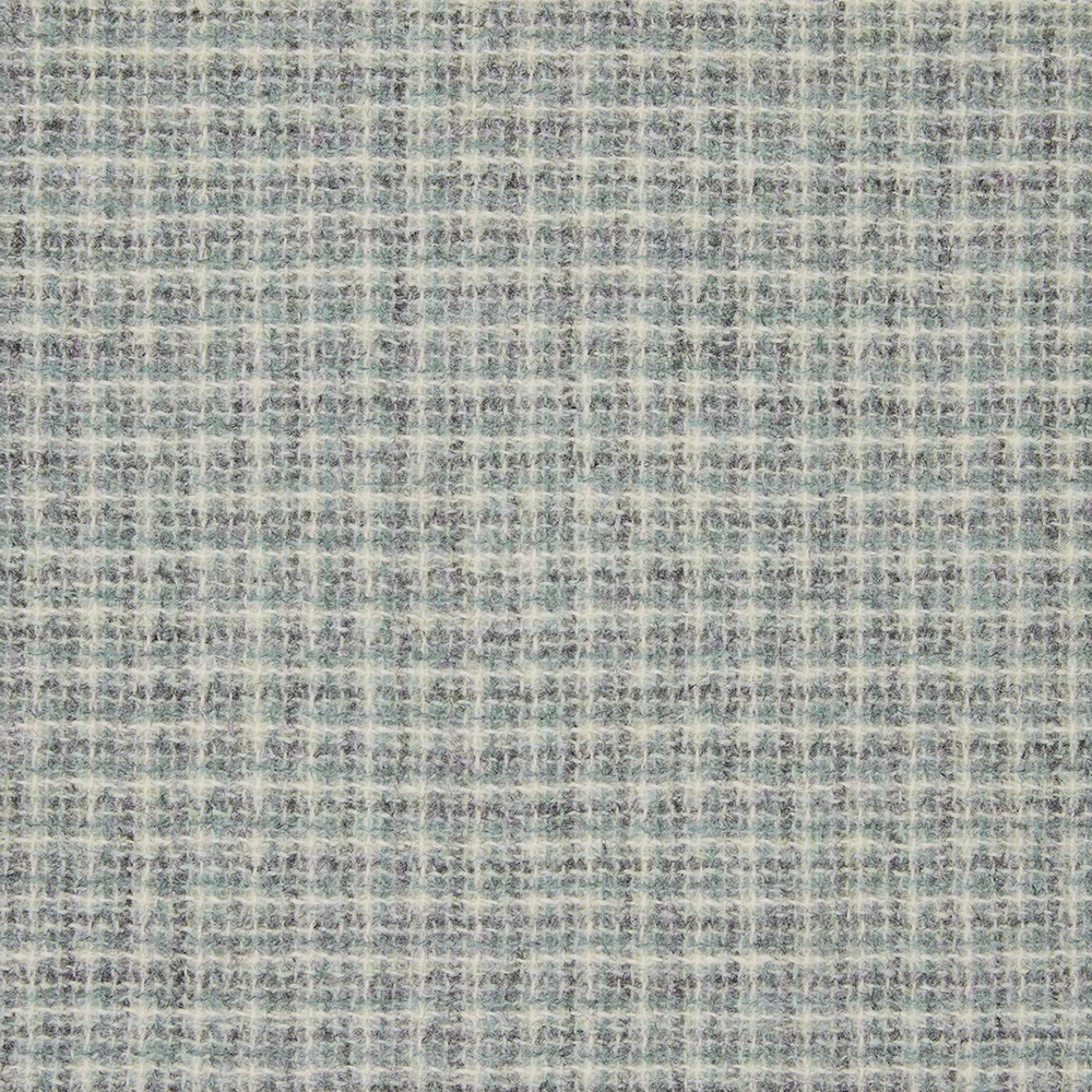 Close-up of a cool slate blue-grey weave with pale crosshatched threads