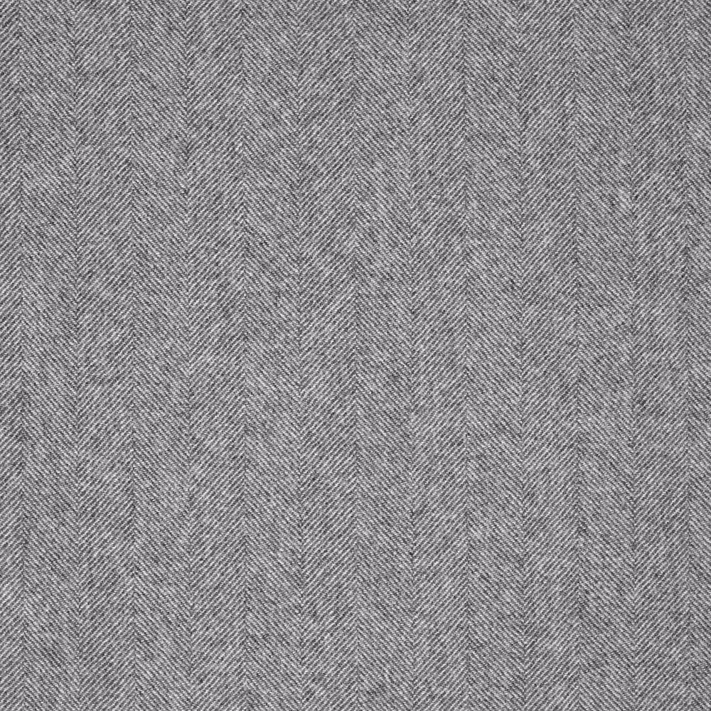 Cool light grey herringbone textile with a fine, tightly patterned woven texture