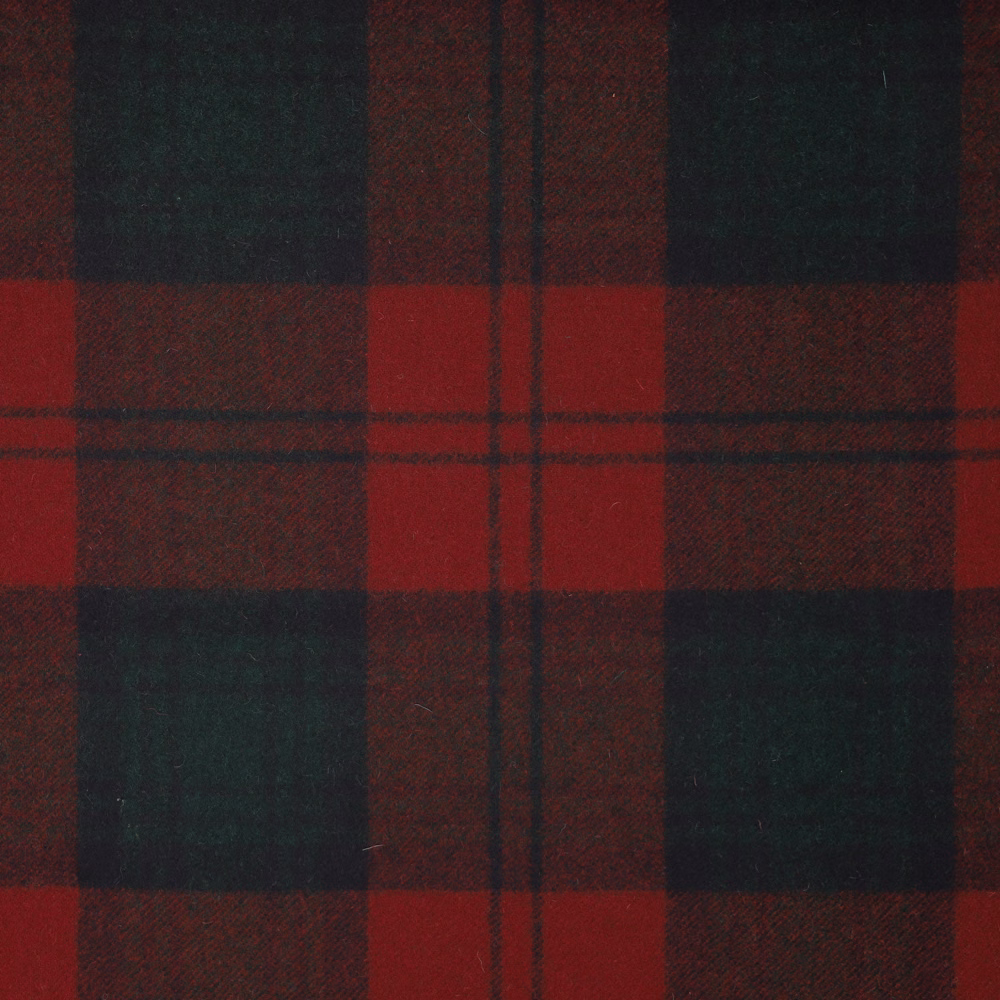 Deep teal and crimson-red oversized plaid with a subtly textured woven surface