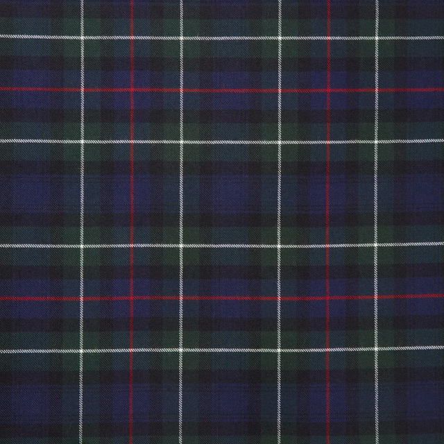Dark navy tartan with forest green blocks, red pinstripes and pale woven checks