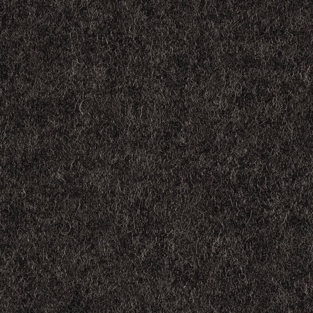 Close-up of charcoal-grey fabric with dense curly, fleecy surface texture
