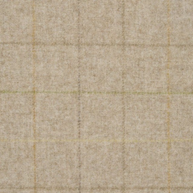 Travertine beige fabric with softly mottled texture and faint windowpane checks
