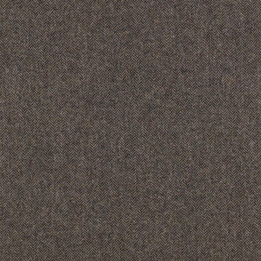 Deep brown and charcoal fabric with a finely woven miniature herringbone pattern
