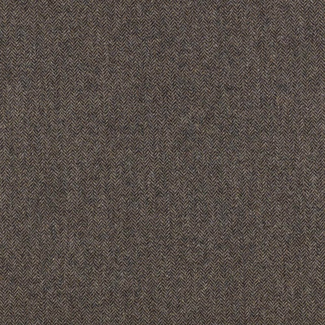 Deep brown and charcoal fabric with a finely woven miniature herringbone pattern