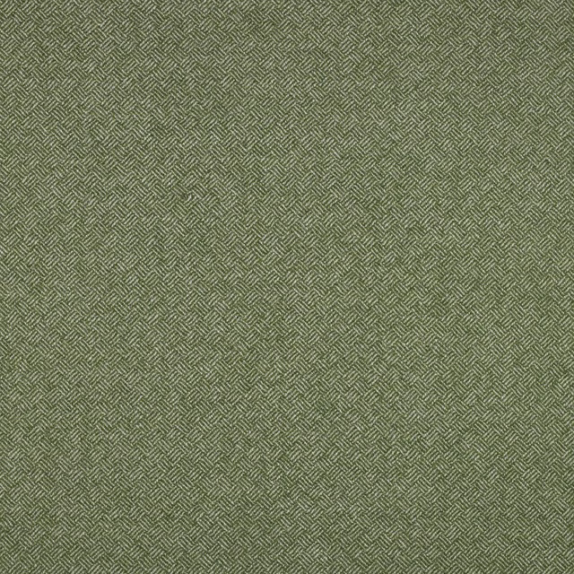 Muted olive-green fabric with a fine repeated parquet herringbone weave