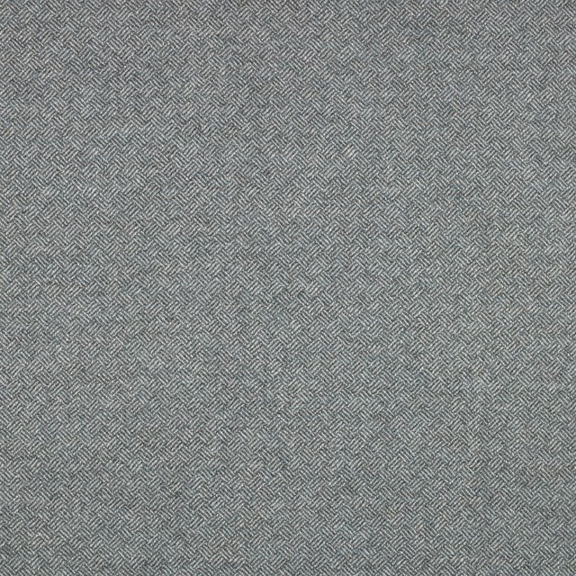 Close view of muted juniper-grey fabric with a fine parquet weave