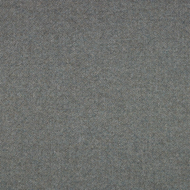 Muted lichen green textile with fine woven parquet herringbone texture