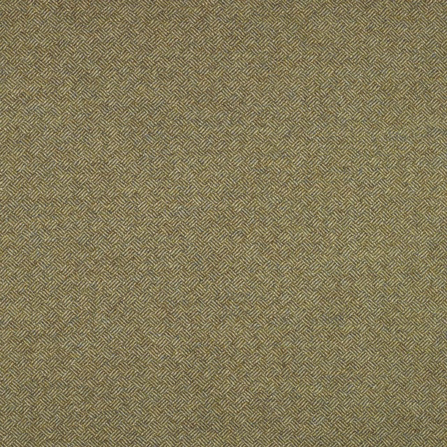 Muted old-gold woven textile with tiny olive herringbone parquet pattern