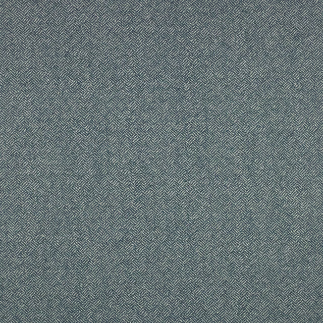 Petrol blue-green fabric with a small woven parquet zigzag texture