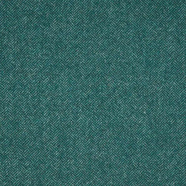 Deep teal textile with fine parquet herringbone weave and subtly flecked surface