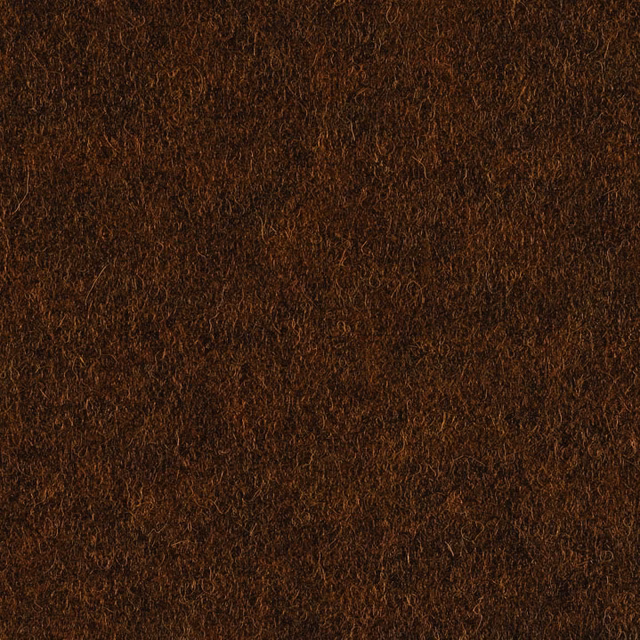 Deep rust-brown fabric with dense curly pile and softly varied dark texture