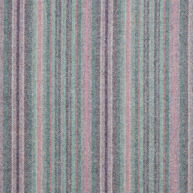Close-up of Santa Cruz Heather’s heather-grey weave with teal, lilac and pink stripes