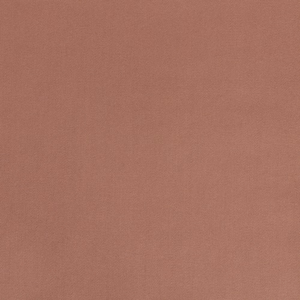 Muted dusty-terracotta satin with a fine, softly lustrous woven surface