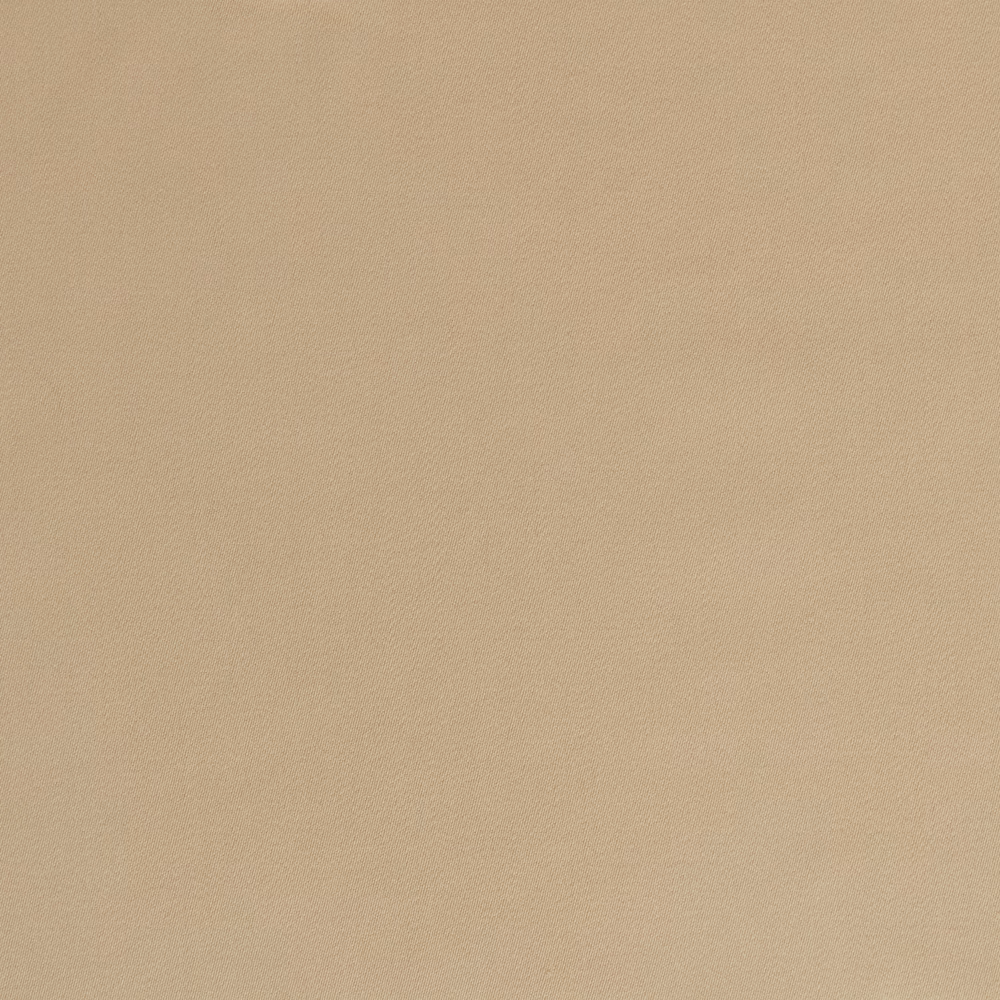 Close-up of plain taupe-beige satin with a fine texture and subtle sheen