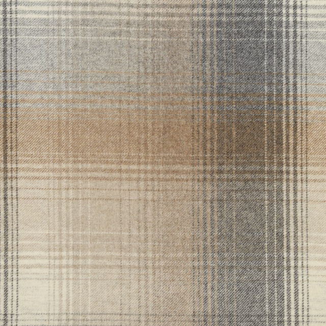 Dolomite taupe, stone and charcoal-grey woven plaid with fine striations