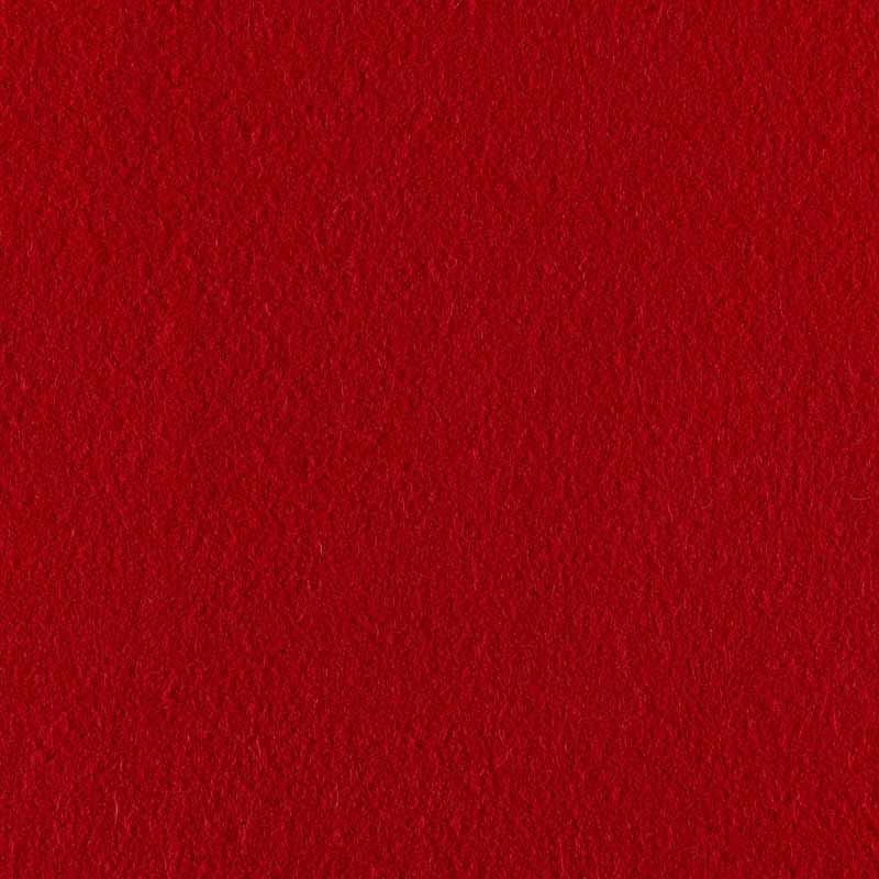 Deep crimson red fabric swatch showing a subtle brushed, fibrous surface
