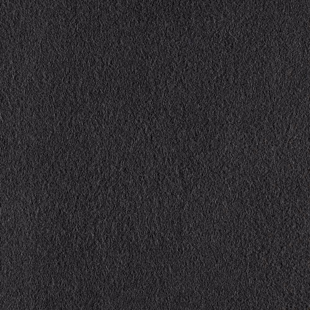 Close-up of charcoal-black Spectrum fabric with a dense, softly raised texture