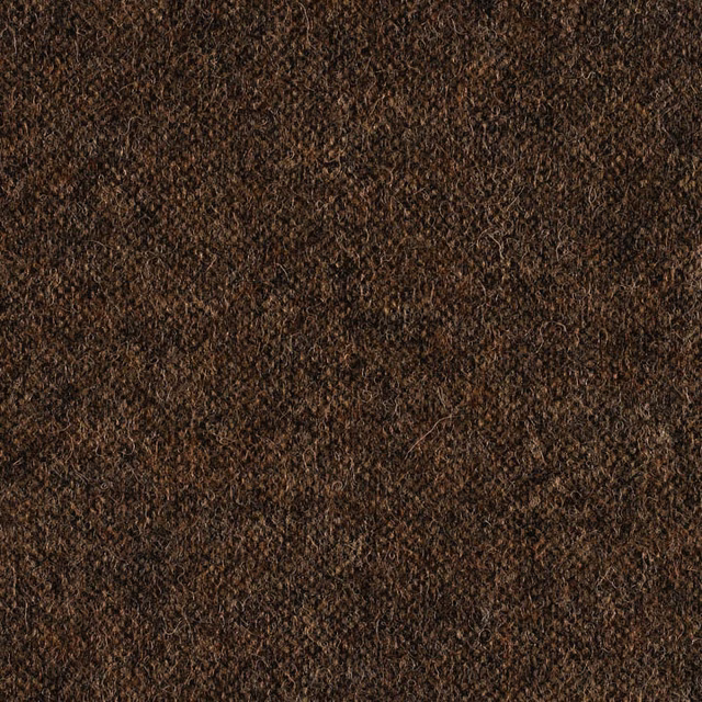 Close-up of dark tan-brown fabric with dense, irregular nubby texture