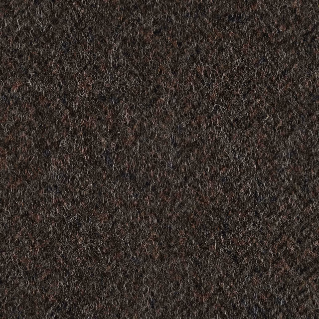 Dark mossy brown-green fabric with dense curly loops and charcoal-brown tonal variation