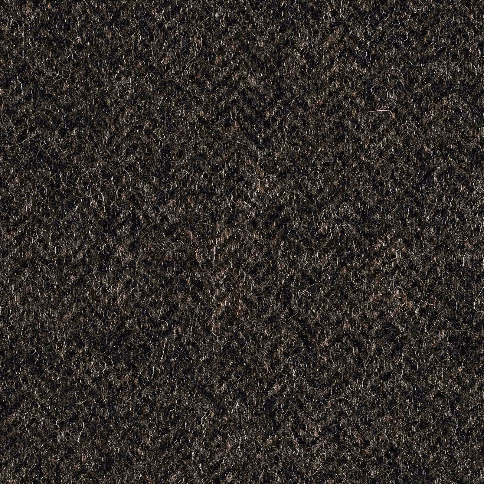 Dark charcoal grey-brown fabric with a dense, tightly curled looped texture
