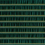 Close-up of green and black striped woven fabric with narrow olive bands